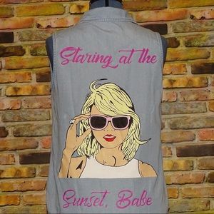 Taylor Swift 1989 Custom Handpainted Shirt
